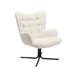 KARE Design Fauteuil Pivotant Oscar Crème ^ Fauteuil|Chaise De Bureau