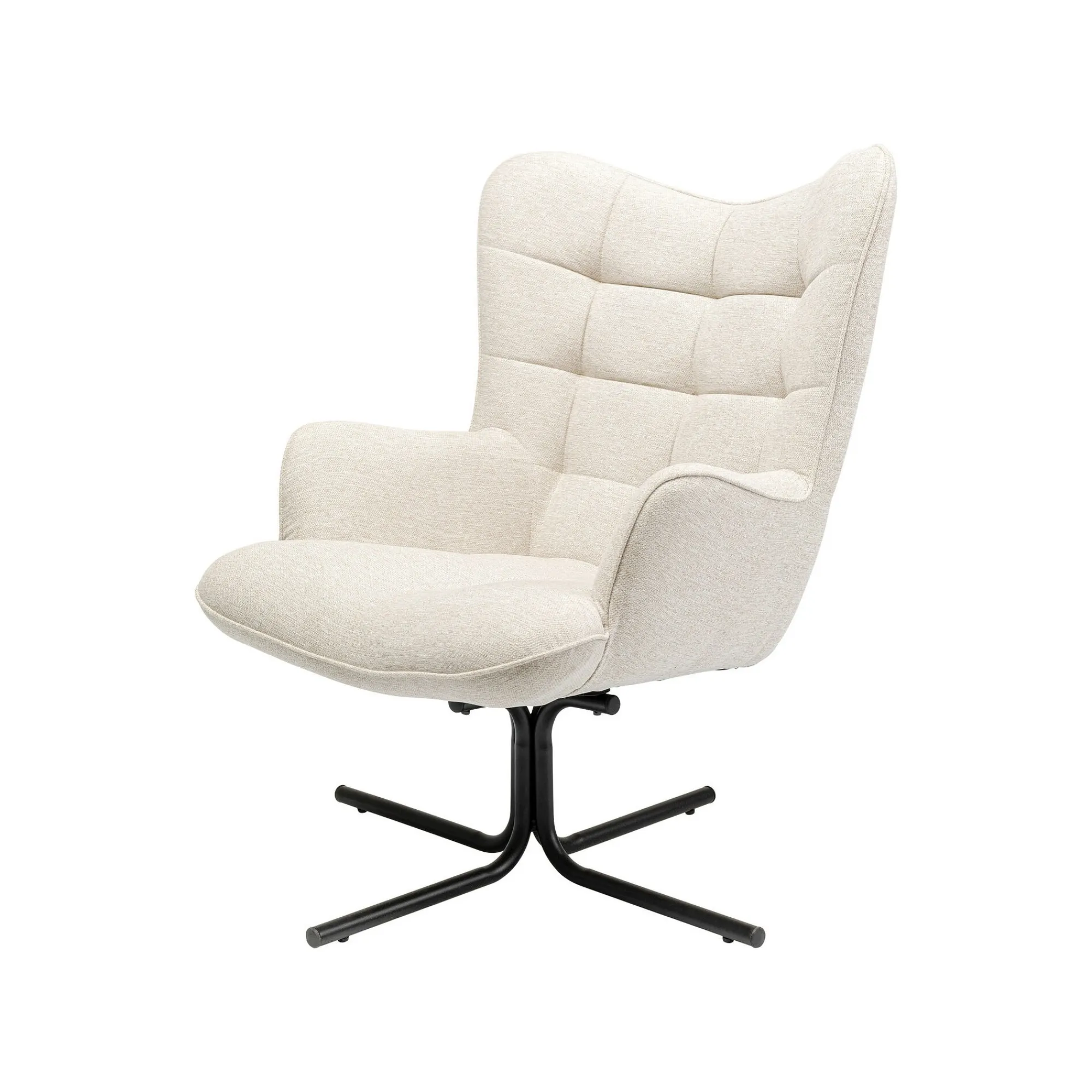 KARE Design Fauteuil Pivotant Oscar Crème ^ Fauteuil|Chaise De Bureau