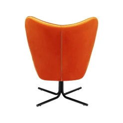KARE Design Fauteuil Pivotant Oscar Velours Orange ^ Fauteuil|Chaise De Bureau