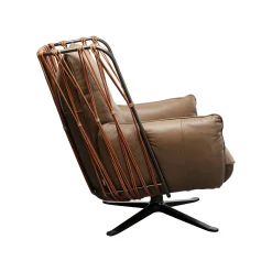 KARE Design Fauteuil Pivotant Paradiso Marron ^ Fauteuil