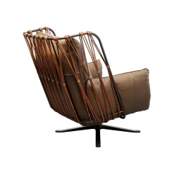 KARE Design Fauteuil Pivotant Paradiso Marron ^ Fauteuil
