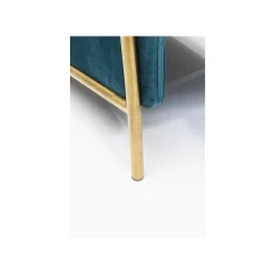 KARE Design Fauteuil Relax Lazy Velours Bleu Pétrole ^ Fauteuil