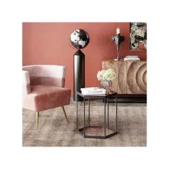 KARE Design Fauteuil Sandwich Velours Rose ^ Fauteuil