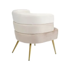 KARE Design Fauteuil Sandwich Velours Crème ^ Fauteuil