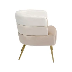 KARE Design Fauteuil Sandwich Velours Crème ^ Fauteuil