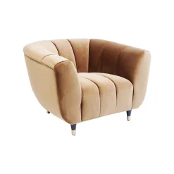KARE Design Fauteuil Spectra Velours Marron ^ Fauteuil