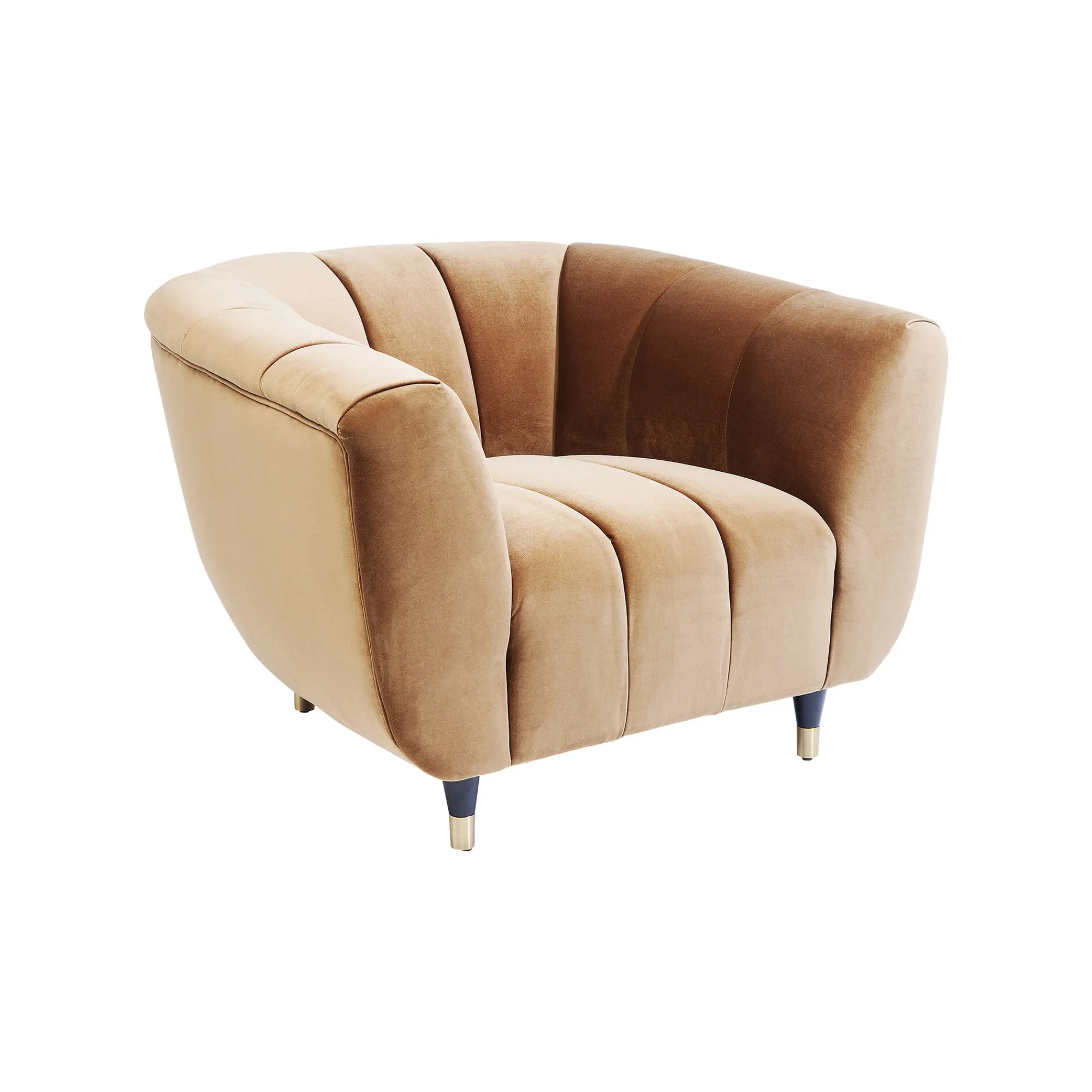 KARE Design Fauteuil Spectra Velours Marron ^ Fauteuil