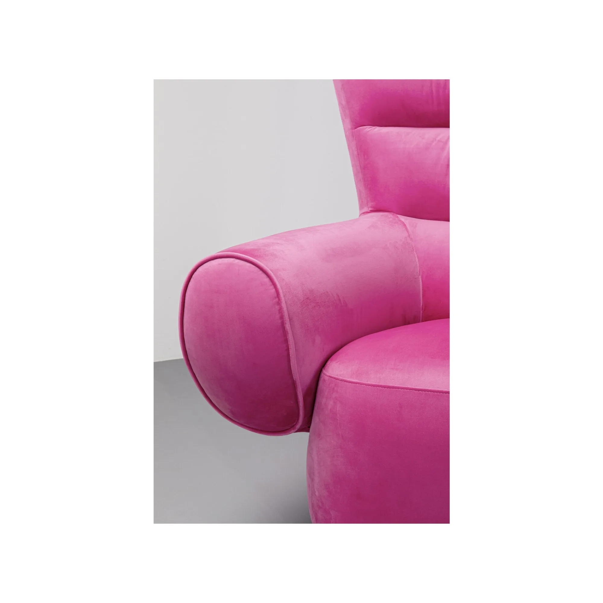 KARE Design Fauteuil Sweep Velours Rose ^ Fauteuil