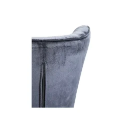 KARE Design Fauteuil Tudor Velours Noir ^ Fauteuil