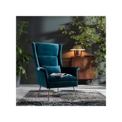 KARE Design Fauteuil Vegas Forever Bleu-vert ^ Fauteuil