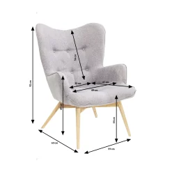 KARE Design Fauteuil Vicky Gris Foncé ^ Fauteuil