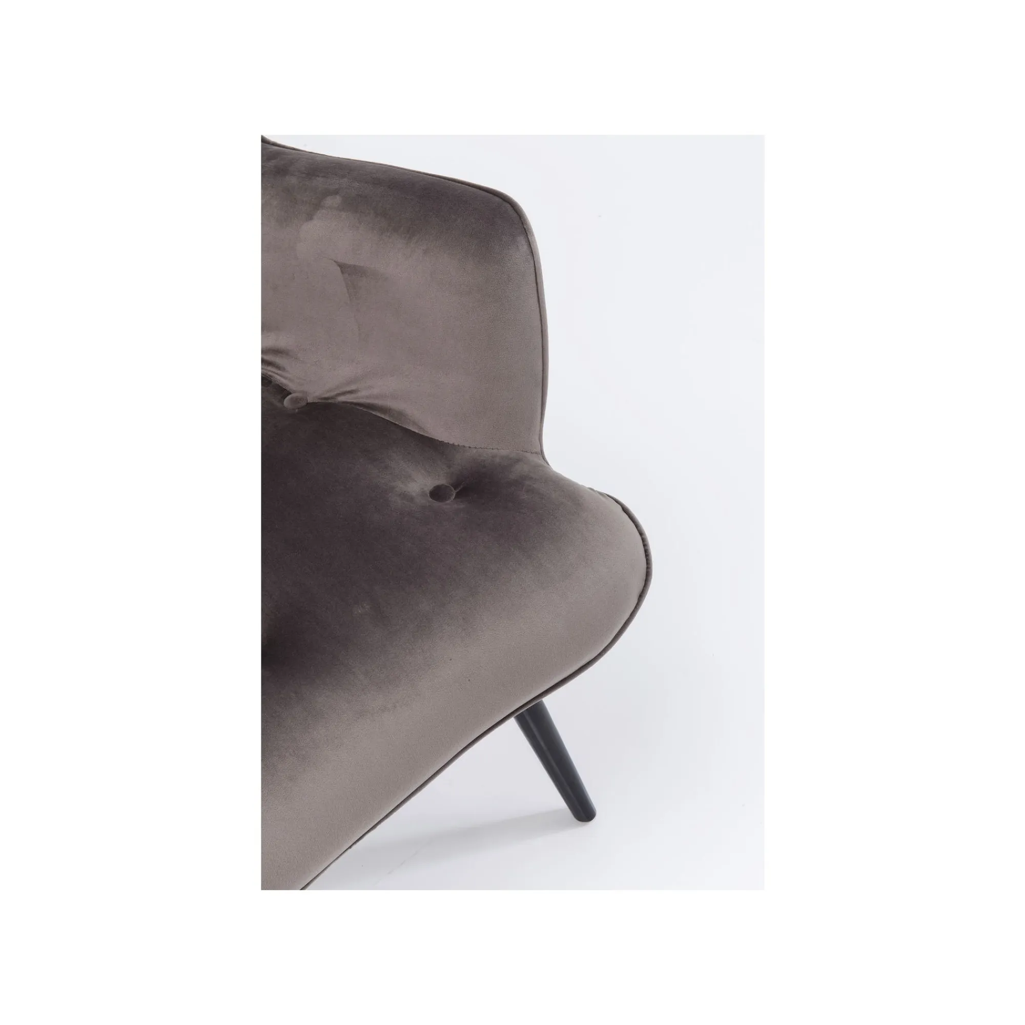 KARE Design Fauteuil Vicky Velours Gris ^ Fauteuil