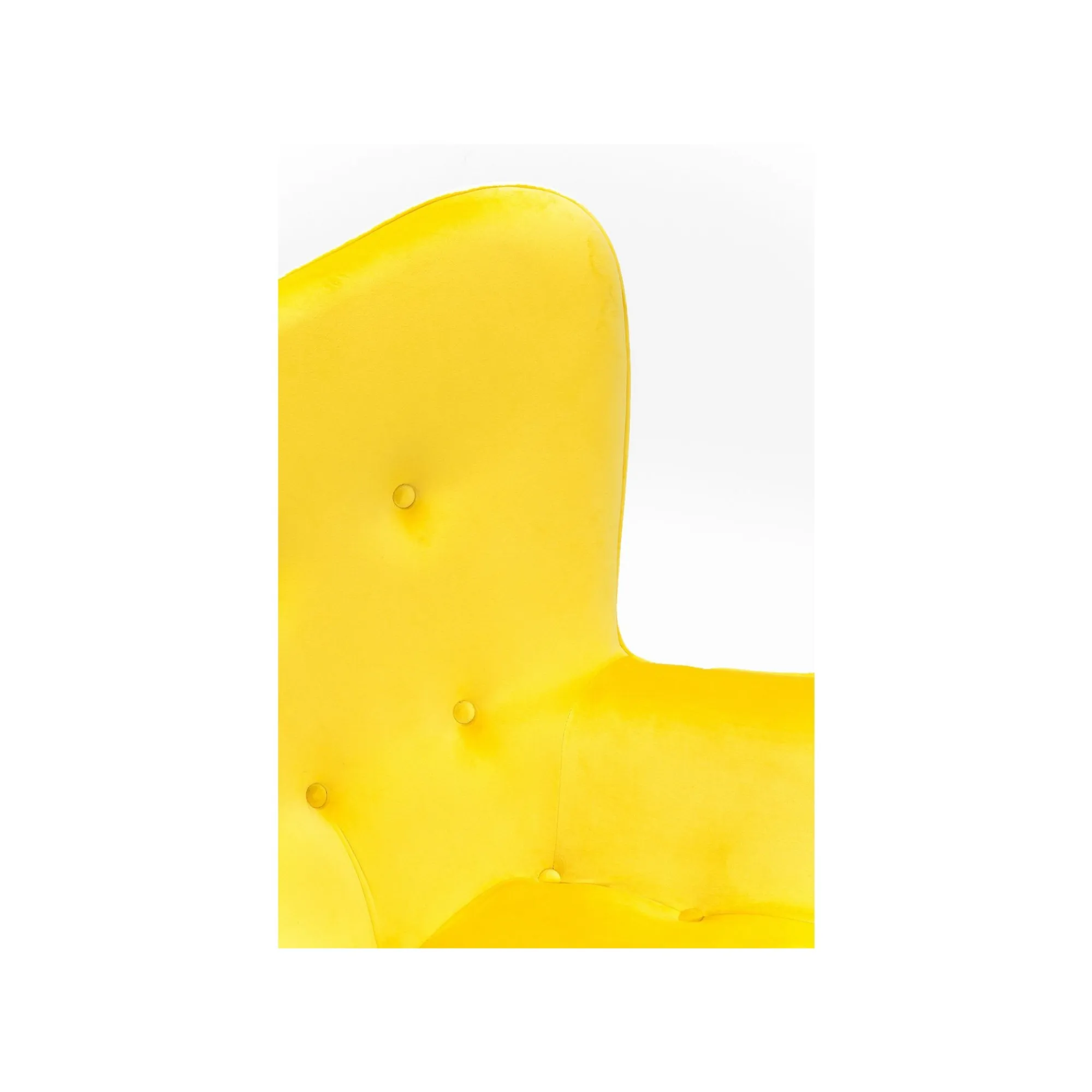 KARE Design Fauteuil Vicky Velours Jaune ^ Fauteuil
