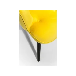 KARE Design Fauteuil Vicky Velours Jaune ^ Fauteuil
