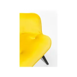 KARE Design Fauteuil Vicky Velours Jaune ^ Fauteuil
