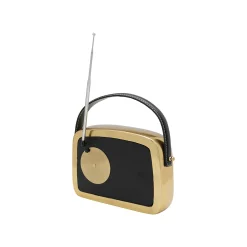 KARE Design Horloge De Table Radio Dorée ^ Horloge