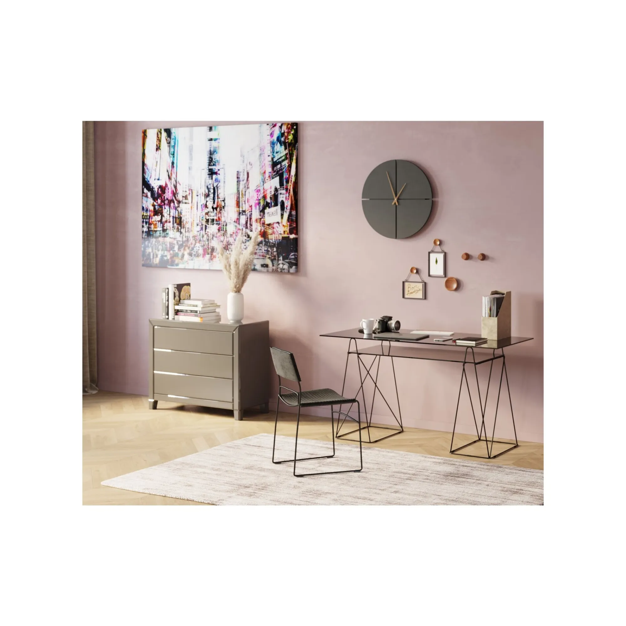 KARE Design Horloge Murale Andrea 60cm Noire ^ Horloge