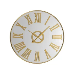 KARE Design Horloge Murale Casino Miroir Dorée 76cm ^ Horloge