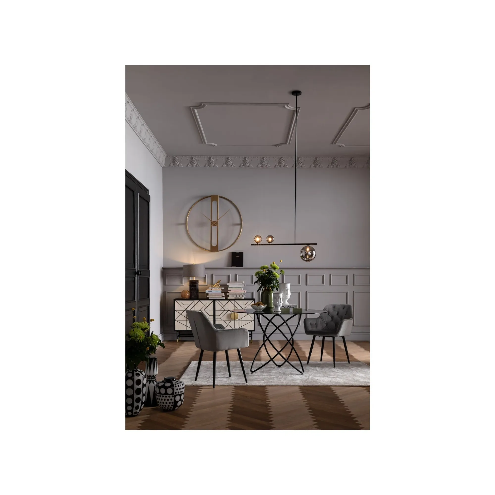 KARE Design Horloge Murale Clip Dorée ^ Horloge