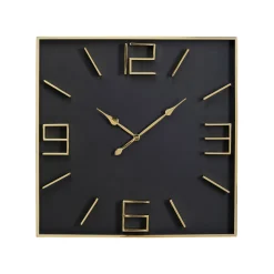 KARE Design Horloge Murale Gamble Noire Et Dorée ^ Horloge