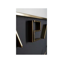 KARE Design Horloge Murale Gamble Noire Et Dorée ^ Horloge