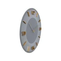 KARE Design Horloge Murale Leonardo Grise Et Dorée ^ Horloge