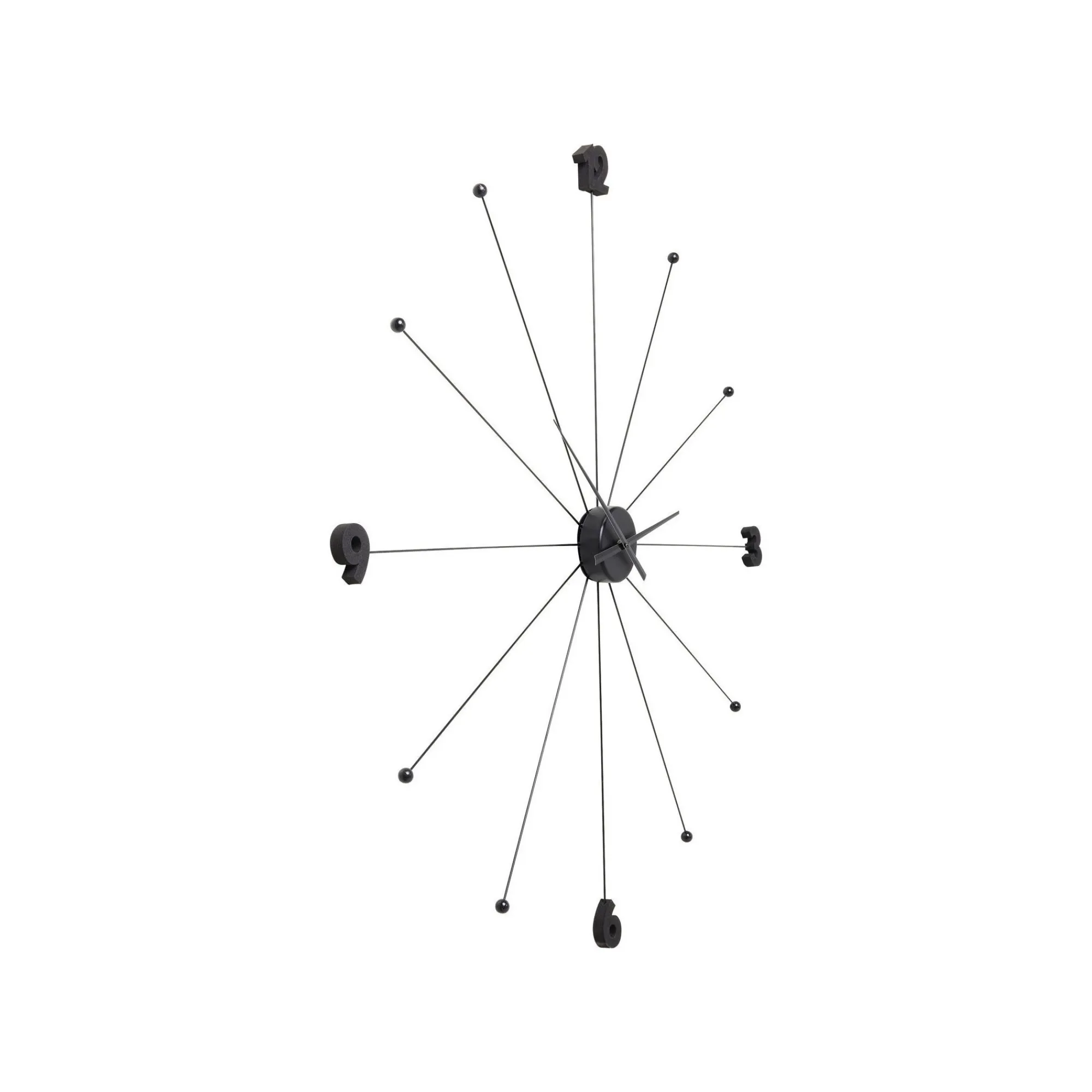 KARE Design Horloge Murale Umbrella Noire ^ Horloge