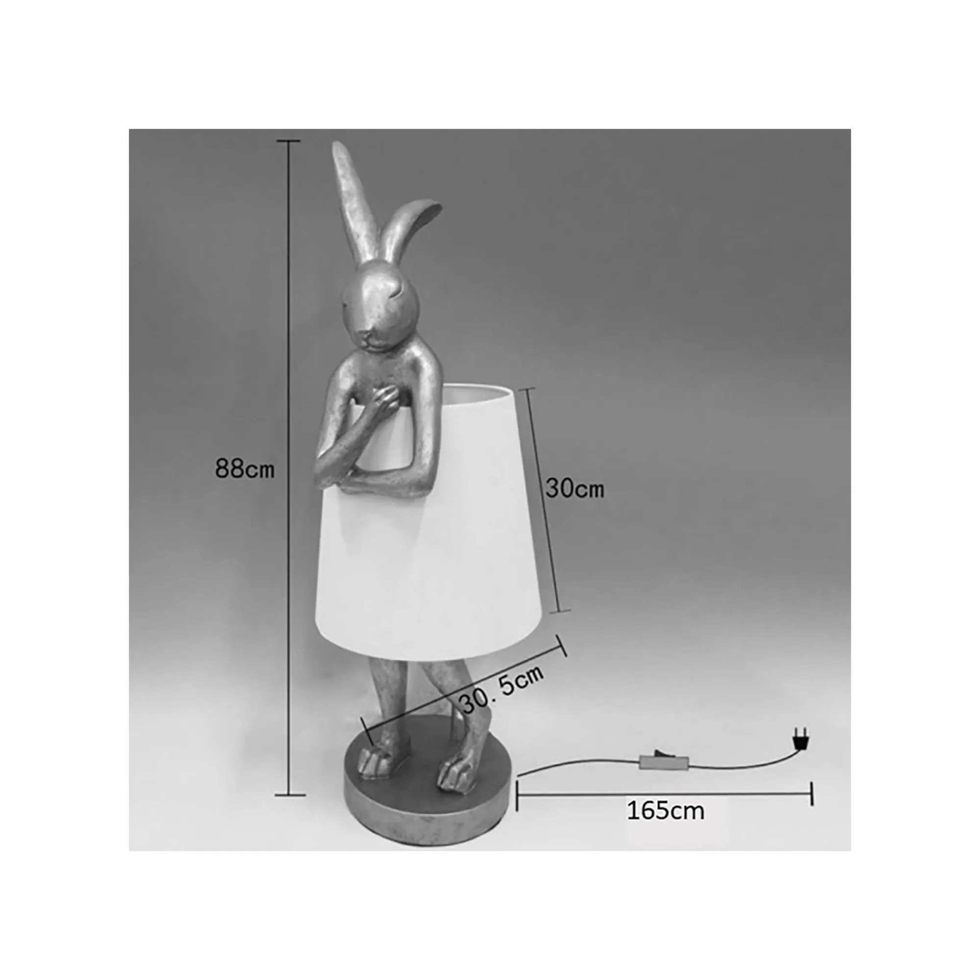 KARE Design Lampadaire Animal Lapin Doré 88cm ^ Lampadaire