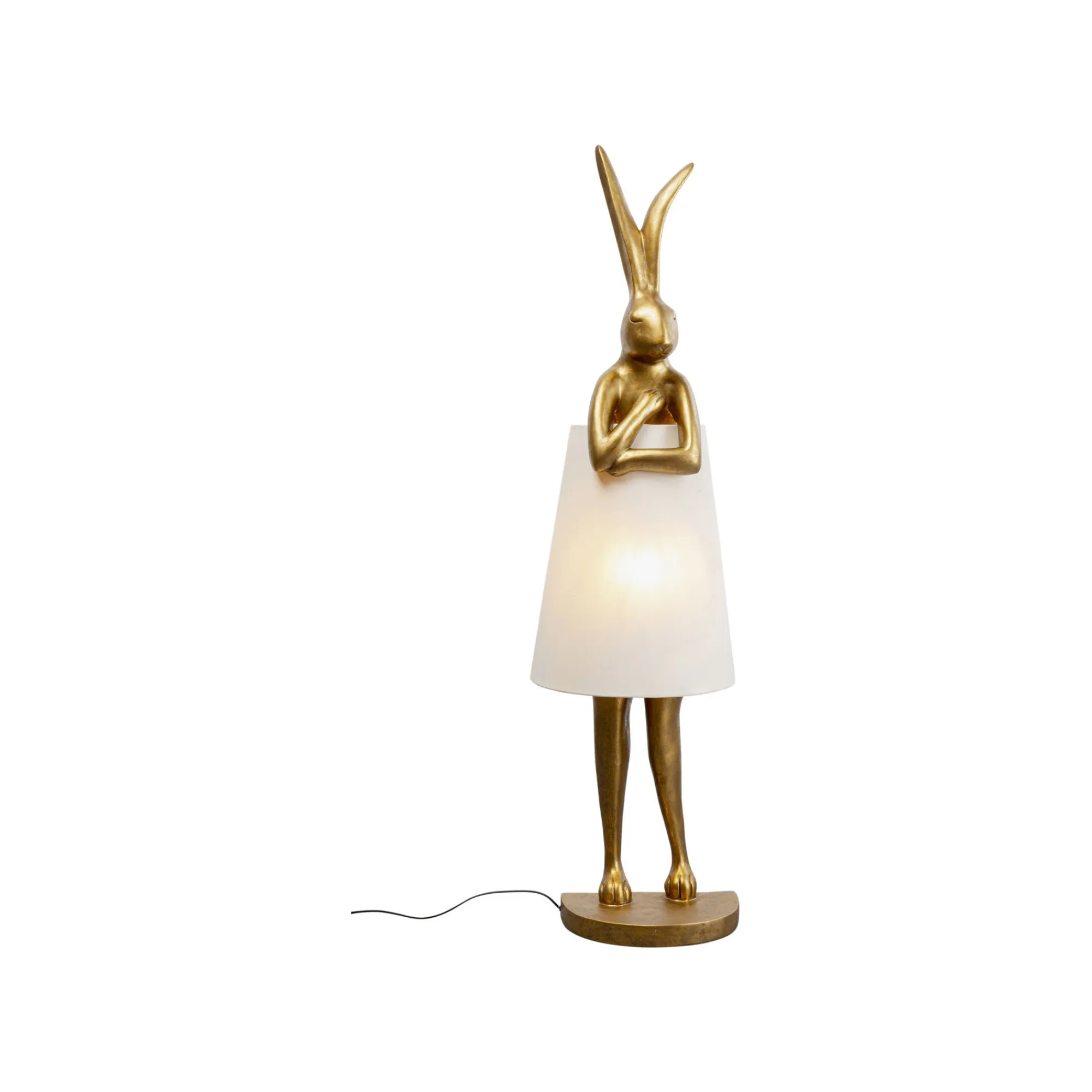 KARE Design Lampadaire Animal Lapin Doré 150cm ^ Lampadaire