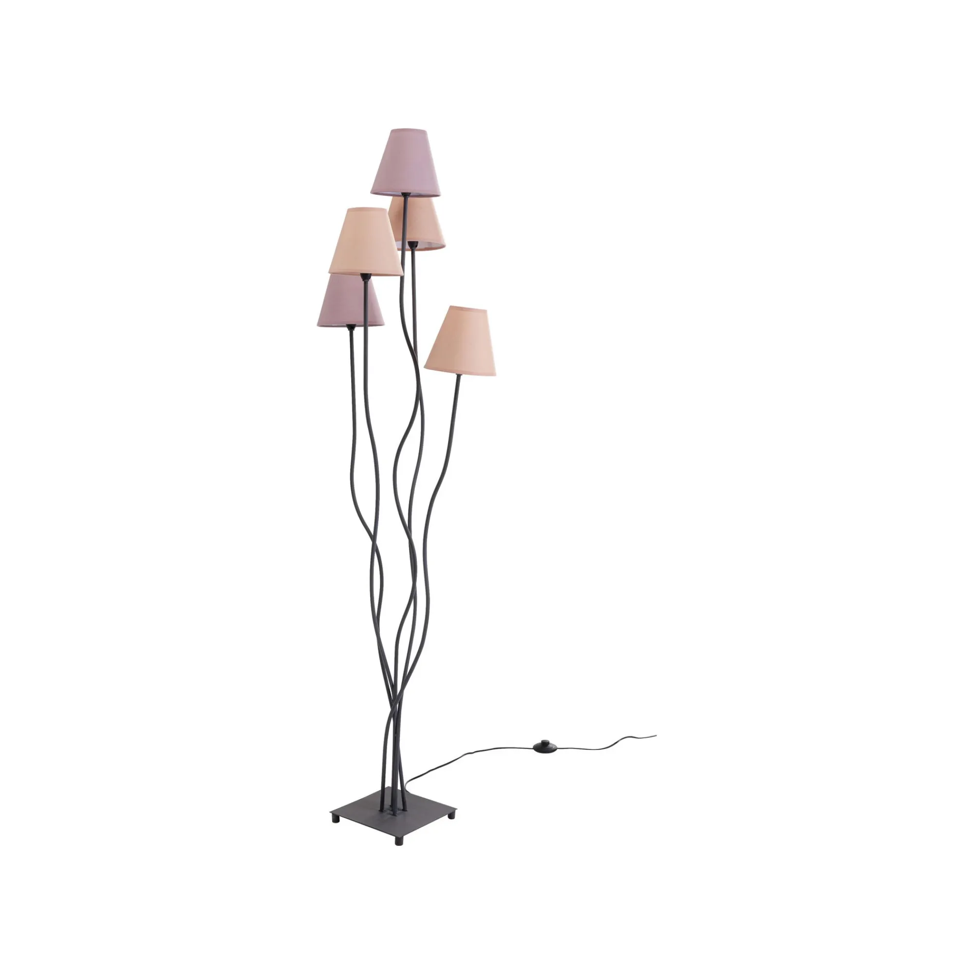 KARE Design Lampadaire Flexible 5 Bras 163cm Rose ^ Lampadaire