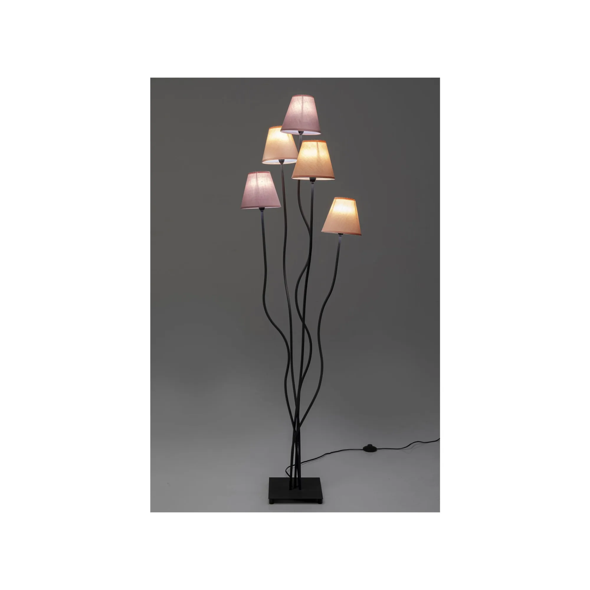 KARE Design Lampadaire Flexible 5 Bras 163cm Rose ^ Lampadaire