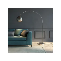 KARE Design Lampadaire Lounge 175cm Gris Métallique ^ Lampadaire