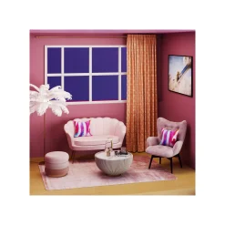 KARE Design Lampadaire Plumes 165cm Rose ^ Lampadaire