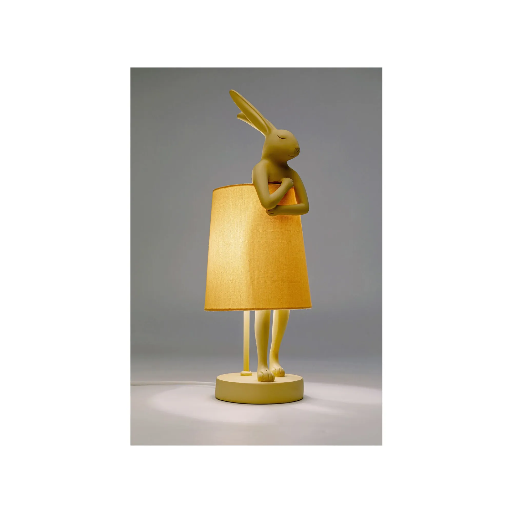 KARE Design Lampe Animal Lapin Beige Et Pêche 50cm ^ Lampe De Table