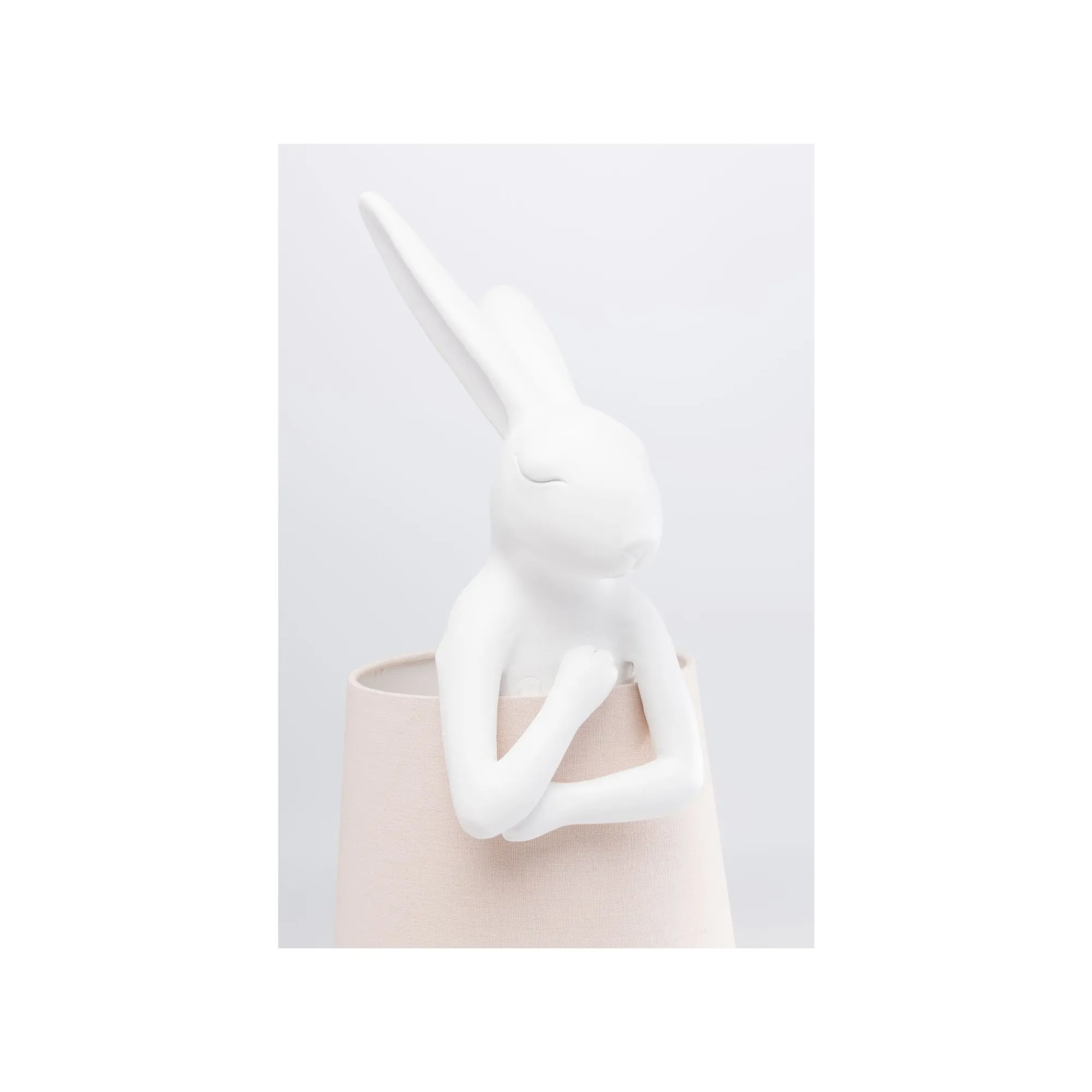 KARE Design Lampe Animal Lapin Blanche Et Rose 50cm ^ Lampe De Table