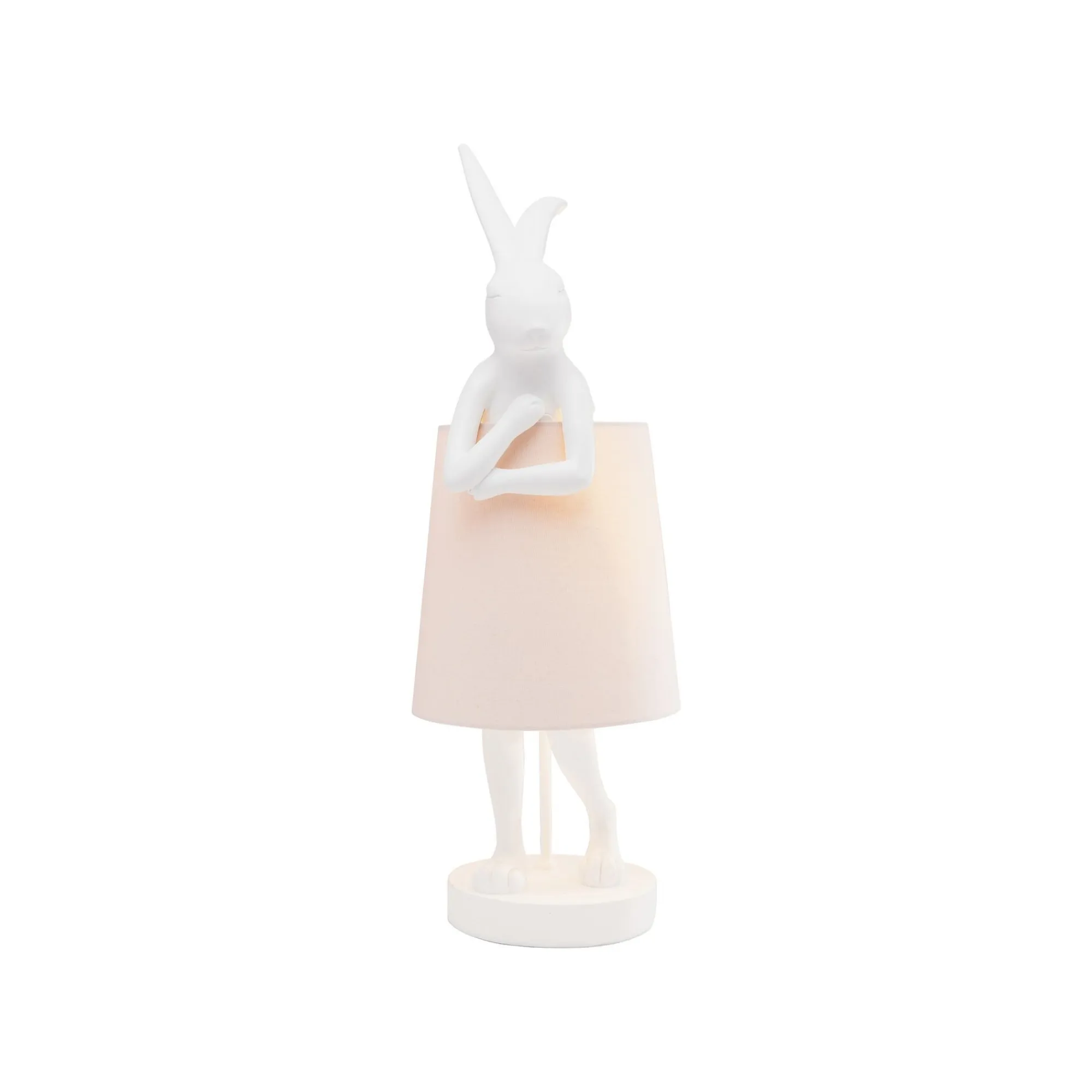 KARE Design Lampe Animal Lapin Blanche Et Rose 50cm ^ Lampe De Table