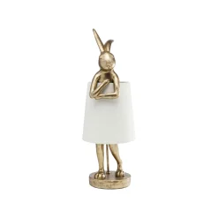 KARE Design Lampe Animal Lapin Dorée Et Beige 50cm ^ Lampe De Table