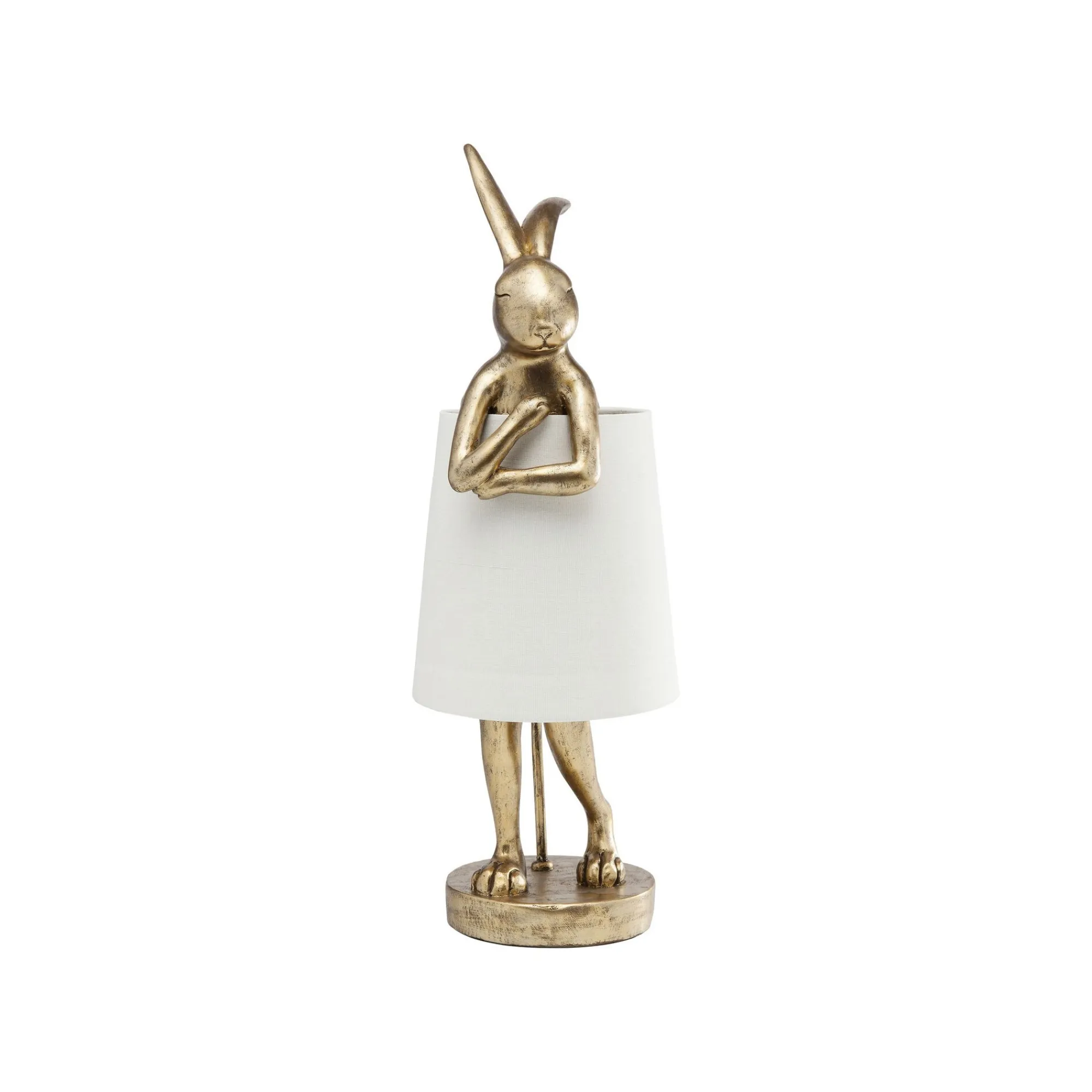 KARE Design Lampe Animal Lapin Dorée Et Beige 50cm ^ Lampe De Table