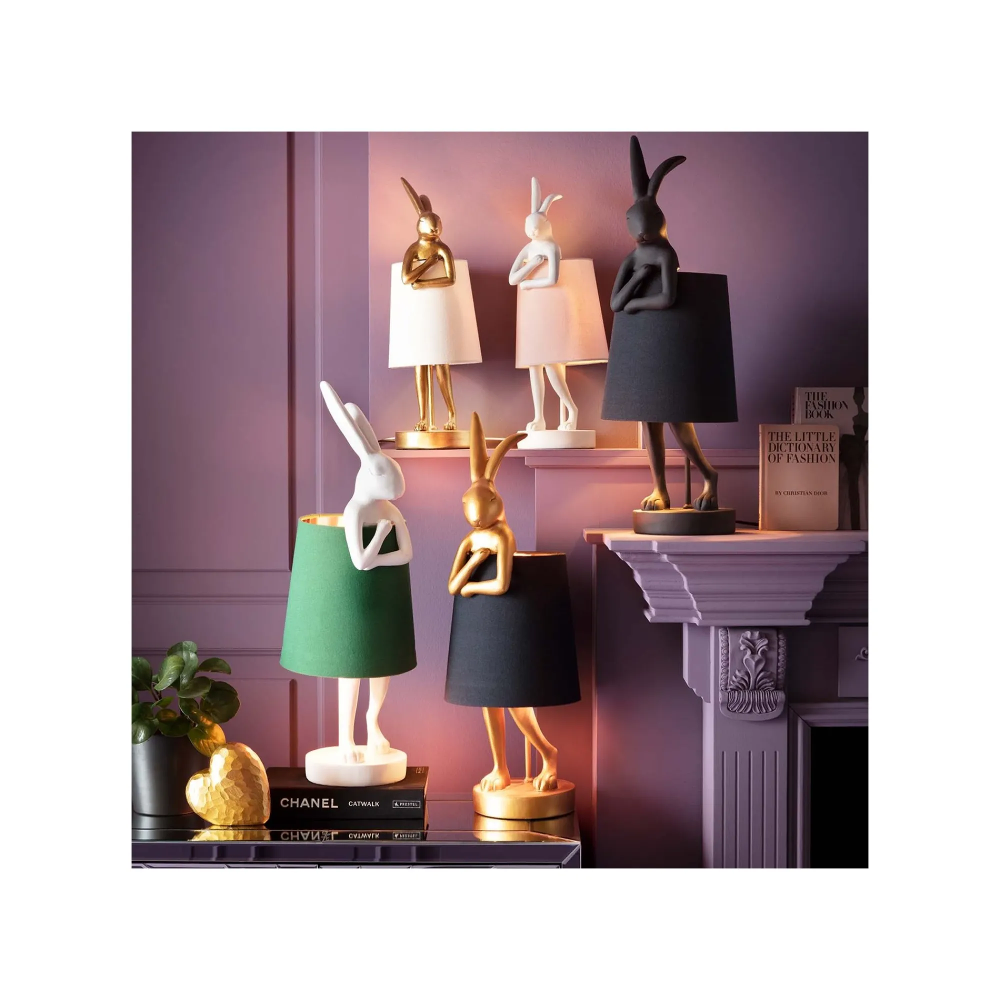 KARE Design Lampe Animal Lapin Dorée Et Beige 50cm ^ Lampe De Table