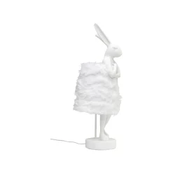 KARE Design Lampe Animal Lapin Fluff Blanc 68cm ^ Lampe De Table