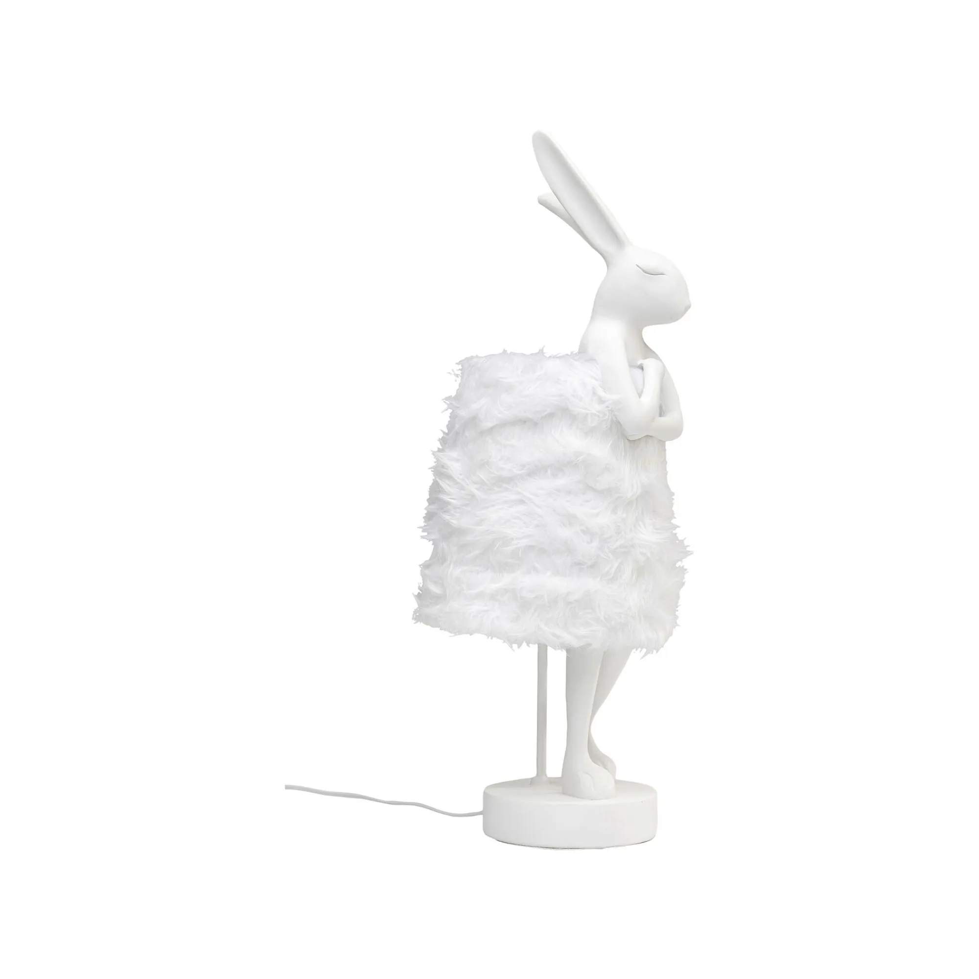 KARE Design Lampe Animal Lapin Fluff Blanc 68cm ^ Lampe De Table