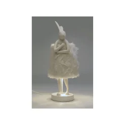 KARE Design Lampe Animal Lapin Fluff Blanc 50cm ^ Lampe De Table