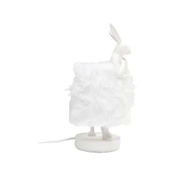 KARE Design Lampe Animal Lapin Fluff Blanc 30cm ^ Lampe De Table