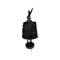 KARE Design Lampe Animal Lapin Fluff Noir 68cm ^ Lampe De Table