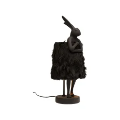 KARE Design Lampe Animal Lapin Fluff Noir 50cm ^ Lampe De Table