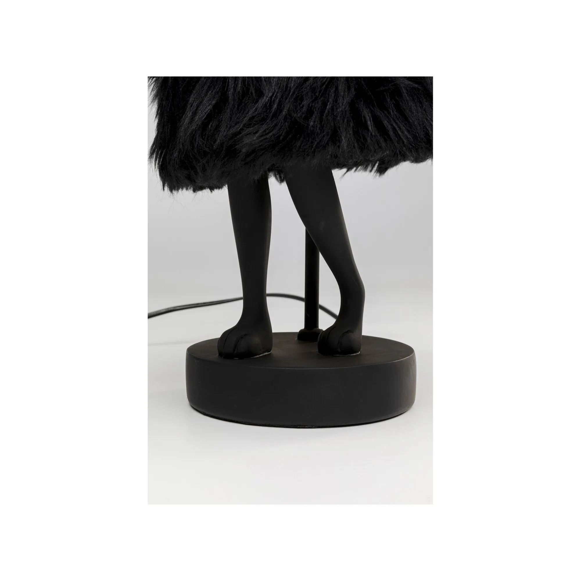 KARE Design Lampe Animal Lapin Fluff Noir 50cm ^ Lampe De Table