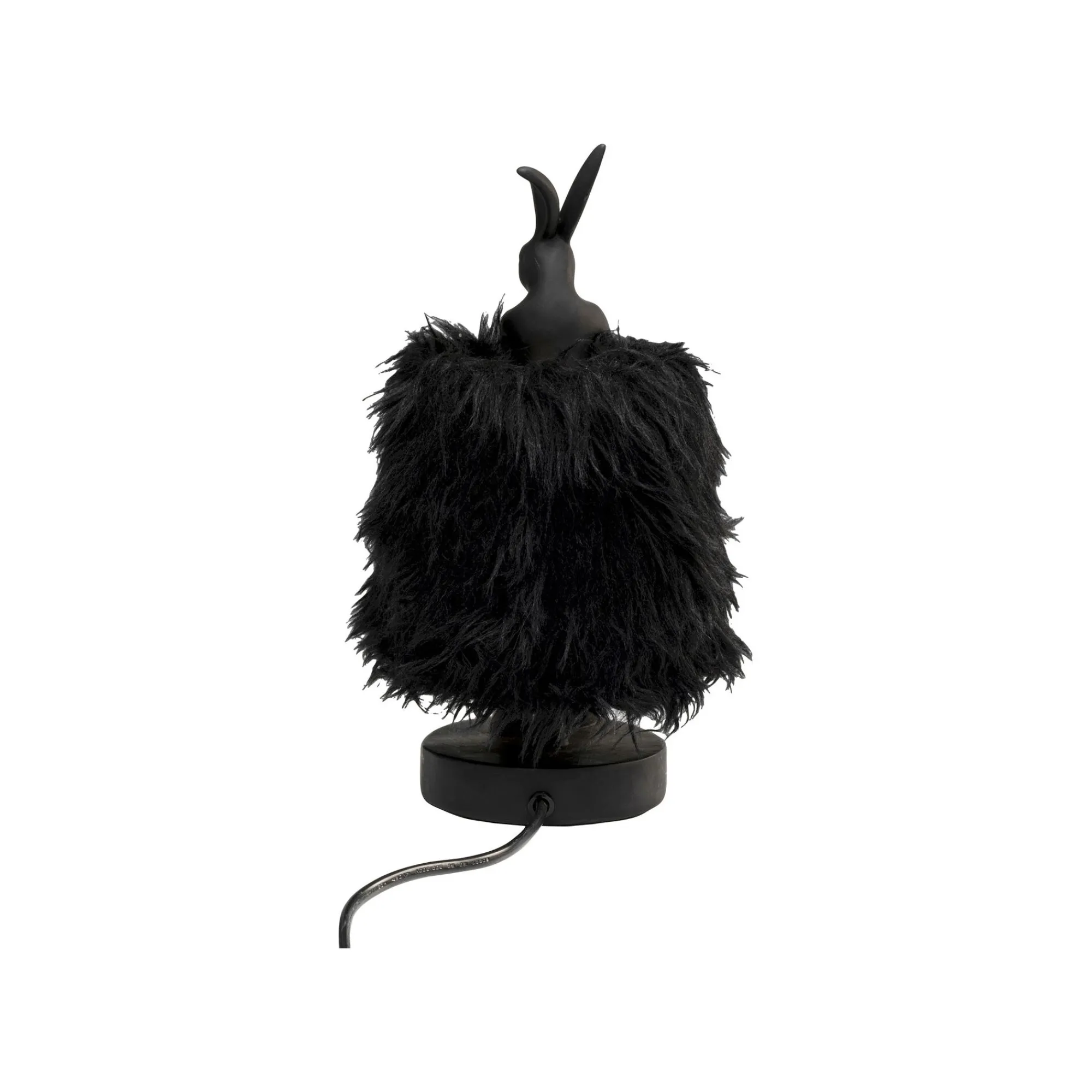 KARE Design Lampe Animal Lapin Fluff Noir 30cm ^ Lampe De Table