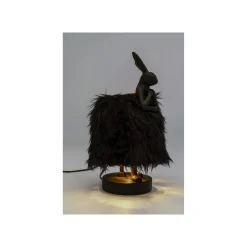 KARE Design Lampe Animal Lapin Fluff Noir 30cm ^ Lampe De Table