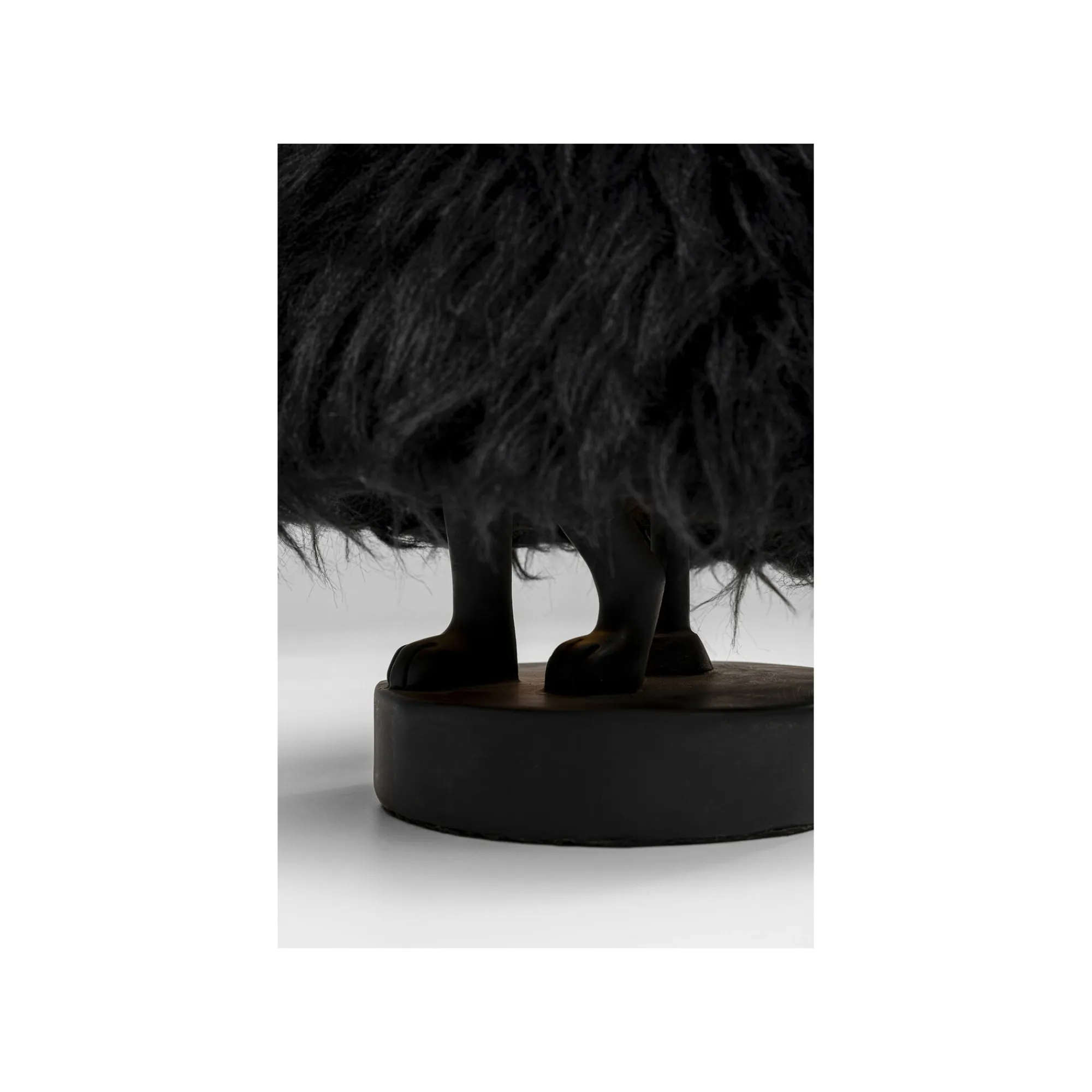 KARE Design Lampe Animal Lapin Fluff Noir 30cm ^ Lampe De Table