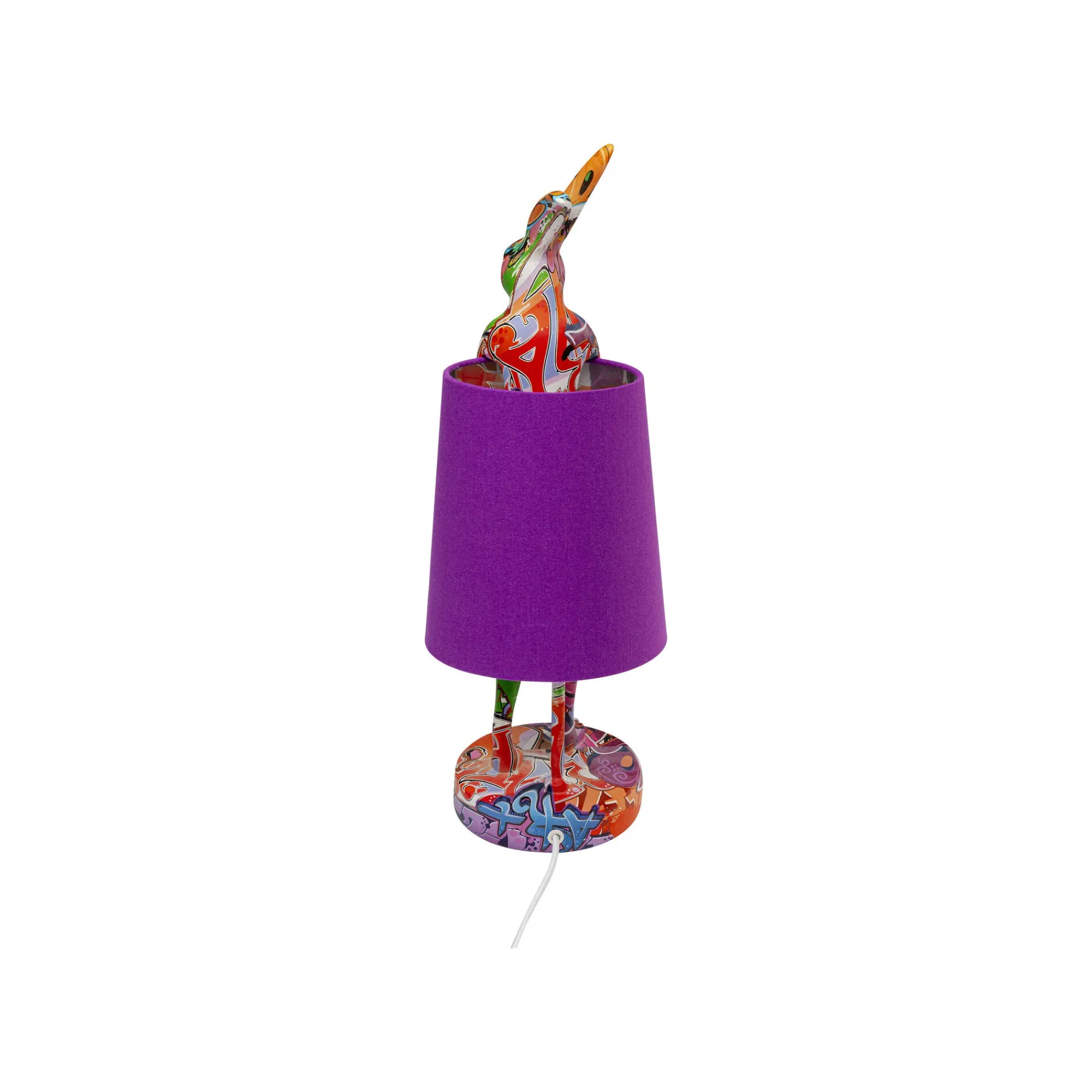 KARE Design Lampe Animal Lapin Graffiti Et Violette 50cm ^ Lampe De Table
